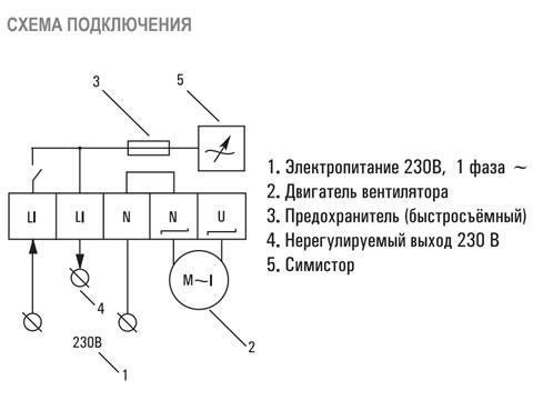 Однофазные симисторные регуляторы скорости серии MTY